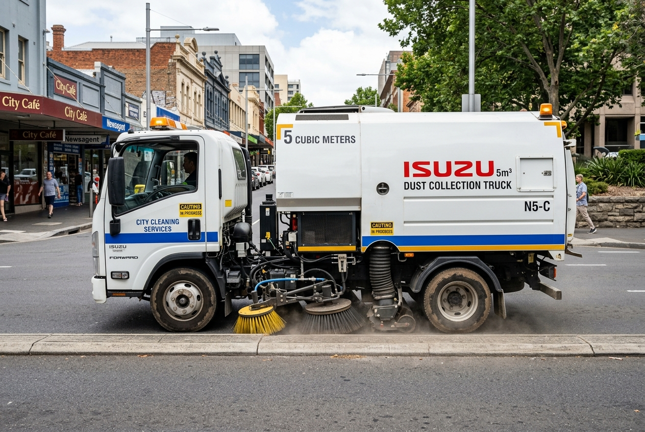 xe quét đường isuzu 5 khối