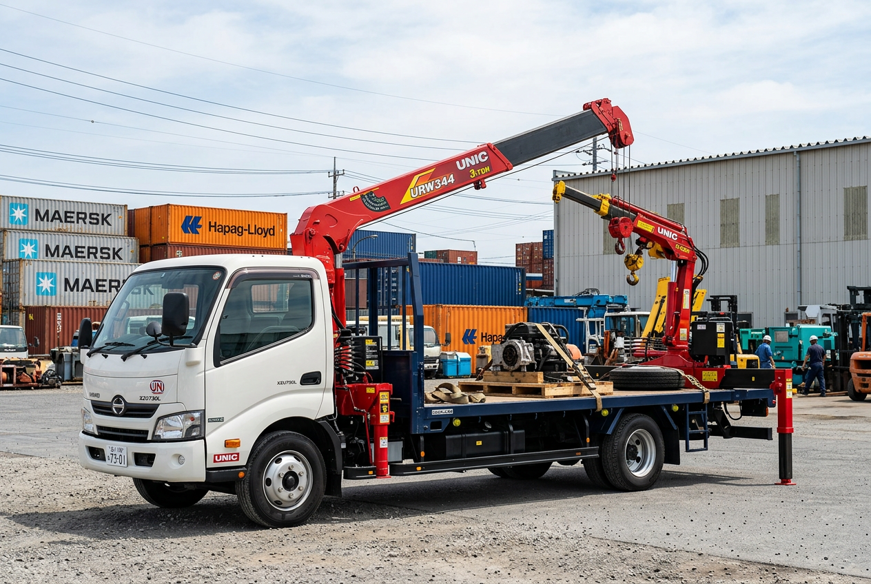 xe tải gắn cẩu 1 tấn